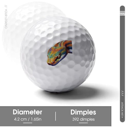 Colorful Snake Funny Practice Golf Balls Limited Flight Training Ball for Backyard Indoor Outdoor