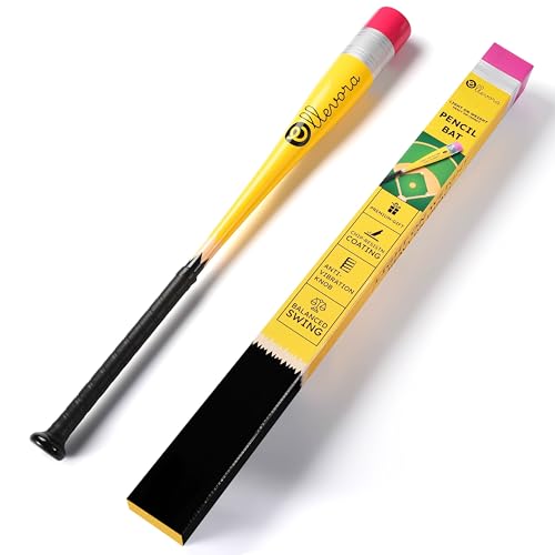 Pencil Bat - Novelty Backyard Baseball Games Gift - Youth Metal Baseball Bat - 2 5/8" Aluminum Barrel with Balanced Weight and Durable Finish - size: 29" 19oz