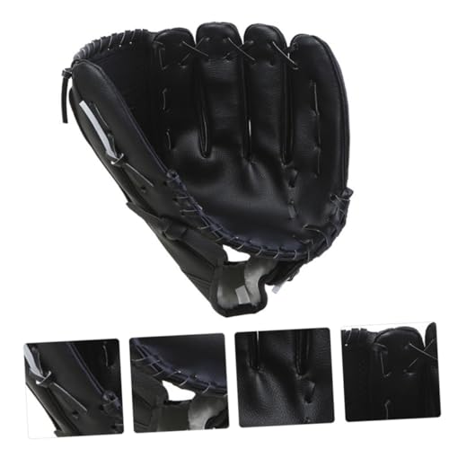 POPETPOP PU Thickened Baseball Glove for Infielder Training Mitt Shock-Absorbing Breathable Anti-Slip Flexible Sports Glove for Youth Beginners