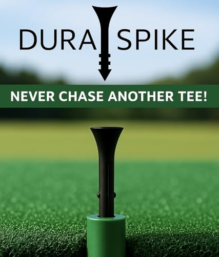 DuraSpike 2 Sets Golf Durable Adjustable Tees, Works with Fiberbuilt Driving Range Mats