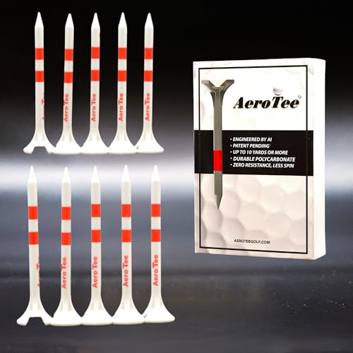 Reuseable & Unbreakable Plastic Golf Tee ‖ Reduced Friction. Perfect Strike ‖ USGA Approved & Patented in USA - color: White/Pack of 10, size: 3 1/4"