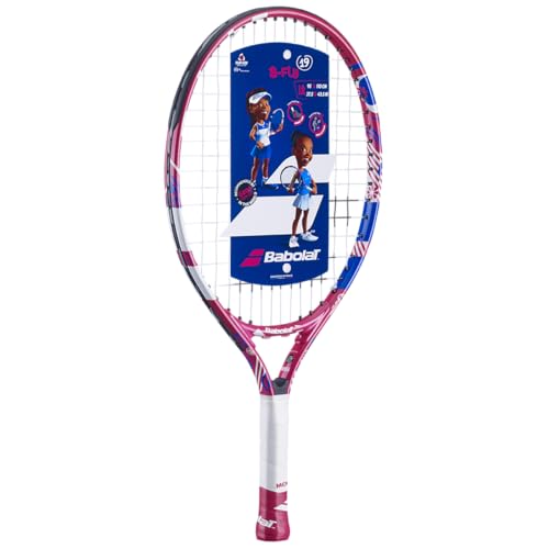 Babolat B’Fly Junior Tennis Racquets (Multiple Sizes) - color: Blue/Pink, size: 19 Inch