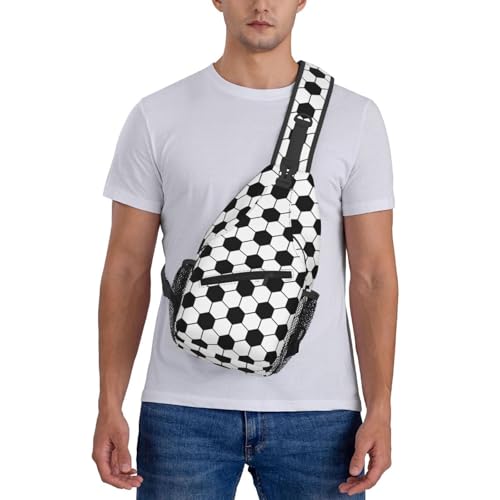 Soccer Sling Backpack Sling Bag Football Crossbody Shoulder Bag Soccer Purse Chest Bag For Men Women - color: Soccer