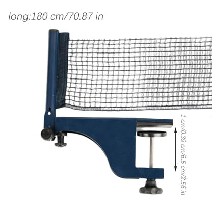 Table Tennis Net Replacement - Weather Resistant Heavy Duty,Clip on Table Tennis Net Frame Set | for Home Outdoor Game Room Backyard Basement Sports Training
