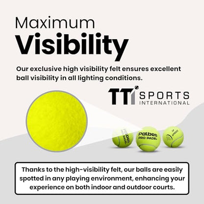 Palbea PRO Padel Balls. 6/12/24 Tubes of 3 Padel Tennis Balls FIP Approved. Paddle Balls Made of HV Felt for Training and Tournament. Suitable for Any Surface or Sites. - style: 1 Carton x 6 Tubes