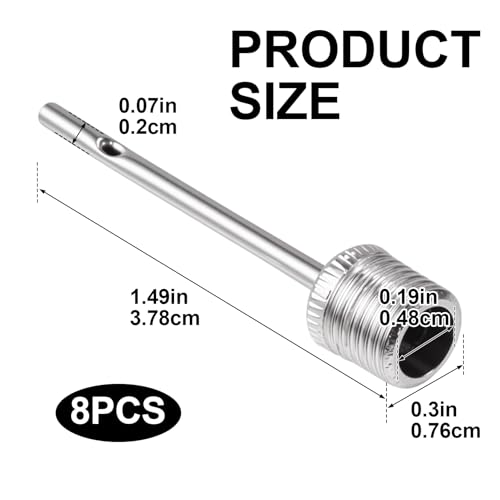 PAGOW 8pcs Air Pump Needles for Balls, Heavy Duty Stainless Steel Ball Pump Needle, Ball Pin Inflation Needles for Sports Balls Basketball Bike - Silver