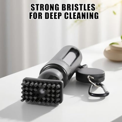 Golf Club Cleaning Brush with Water Bottle, Leak-Proof Golf Cleaning Tool with Retractable Clip & Carabiner Ball Cleaner for Woman Men