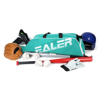 EALER Baseball Bat Tote Bag & T-ball, Softball Equipment Bag - Gear for Kids, Youth, and Adults Holds Bat, Helmet, Glove, Cleats, Shoes and More - color: Lake Blue