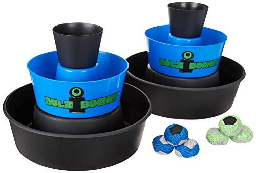 BULZiBUCKET Game by Water Sports - Beach, Tailgate, Camping, Yard, and Pool Games- Indoor/Outdoor Kids Toys - Pool Accessories Perfect for Family Game Night (Blue/Black) - color: Blue/Black