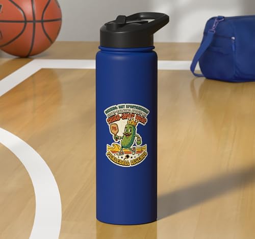 Third-Shot Drop Ironic Pickleball Hobby Player Stainless Steel Insulated Water Bottle - color: Royal Blue