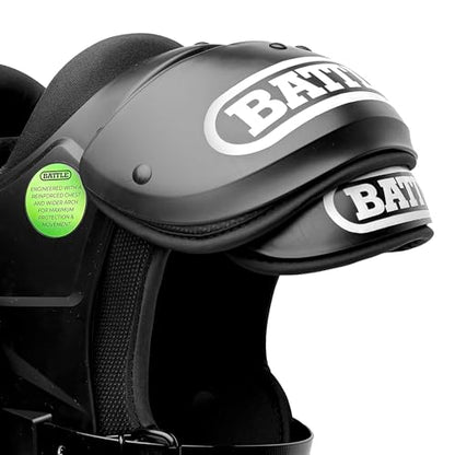 Battle Sports Phantom Football Shoulder Pads, Youth Size, Lightweight Design with Impact Protection - size: Youth Medium