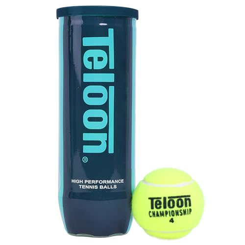 Teloon Championship Tennis Balls - Extra Duty - Regular Duty Felt Pressurized Tennis Balls - color: 1 Can , 3 Balls
