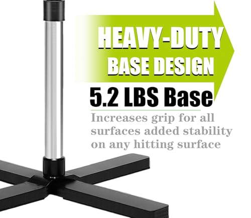 TARUMG Portable Batting Tee for Baseball/Softball, Height Adjustment from 25-47 inches, Heavy Duty Baseball Tee with Detachable Rubber Top, Easy Assembly Hitting Tee for Kids/Youth/Adults - style: Basic&Silver 25“-37”