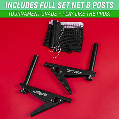 GoSports Universal Regulation Table Tennis Net with Clamps 72 Inch Tournament Regulation Net with Adjustable Side Posts