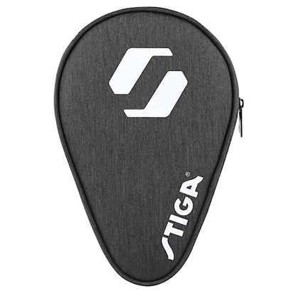 Stiga Racket Case Eco Rival, Practical Bag with Space for 1 Table Tennis Racket - Made of Durable, Recycled Plastic, Black, för 1 Bordtennisracket, Racket Case