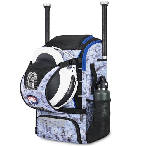 VBK Softball Bag for Girls,Kids Baseball Bag,Baseball Backpack for Boys,Tball Bag,Softball Equipment with Shoes and Ball Compartment - color: Blue