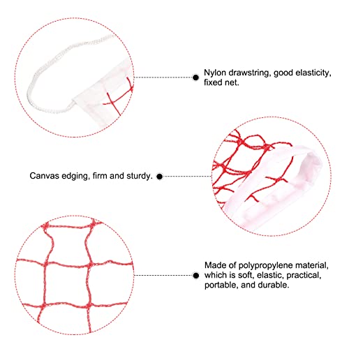 PATIKIL Badminton Net, Badminton Court Netting Replacement for Outdoor Indoor Beach Backyard - color: Red