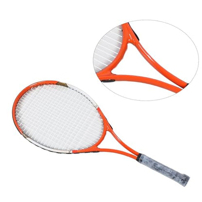 RiToEasysports 27 Inch Tennis Racket, Aluminum Alloy Nylon Recreational Racquet with Racket Bag, for Beginners Intermediate Players Adults Teens - color: Red