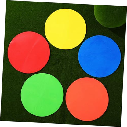Kisangel 5pcs Markers for Speed and Agility Training Non- Floor Dots Red Yellow Green and Orange for Soccer and Basketball Drills
