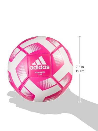 adidas Starlancer Club Soccer Ball - color: Team Shock Pink/White, size: 4