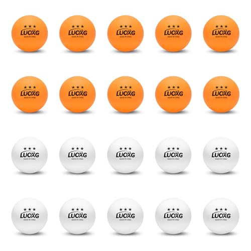 Ping Pong Balls, Ping Pong Balls 20 Pack, 3 Star Table Tennis Balls, Suitable for Beginners and Professionals (Orange+White)
