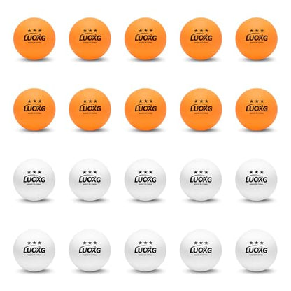 Ping Pong Balls, Ping Pong Balls 20 Pack, 3 Star Table Tennis Balls, Suitable for Beginners and Professionals (Orange+White)