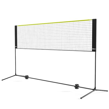 VEVOR Badminton Net, Height Adjustable Volleyball Net, Wide Foldable Pickleball Net, Portable Easy Setup Tennis Net Set with Poles, Stand and Carry Bag, for Kids Backyard Game Indoor Outdoor Use - size: 10ft