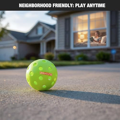 Low-Decibel Pickleball Balls, Hit Low-Volume Pickleball Balls, High Visibility & Bounce, Durable for All Skill Levels, 3PCS - color: Red