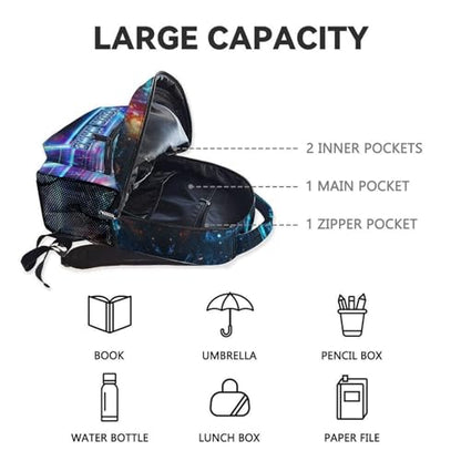 Custom Softball Backpack Gifts - Boys Backpack for Kids Students, 17 Inch Large Capacity Sport School Bookbag for Elementary Travel