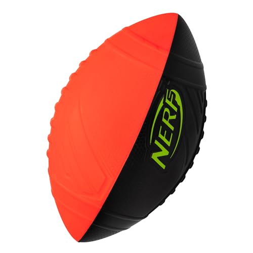 NERF Kids Foam Football - Pro Grip Youth Soft Foam Ball - Indoor + Outdoor Football for Kids - Small NERF Foam Football - 9" Inch Youth Sized Football - Red + Black - color: Red