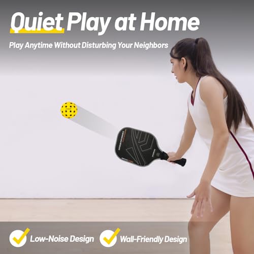 Silent Pickleball Balls - Quiet Practice for Indoor & Outdoor | Pro Foam, 40 Holes | Real Feel Like Traditional Pickleballs | USAPA Standard Bounce | 4-Pack + Bonus Mesh Bag