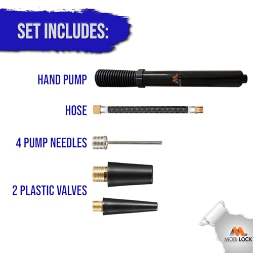 Mobi Lock Ball Pump Inflation Needle - Stainless Steel Air Pump Needles - Ideal for Blowing Up Football, Basketball, Volleyball, and All Other Sports Balls - size: Ball Pump Double Action