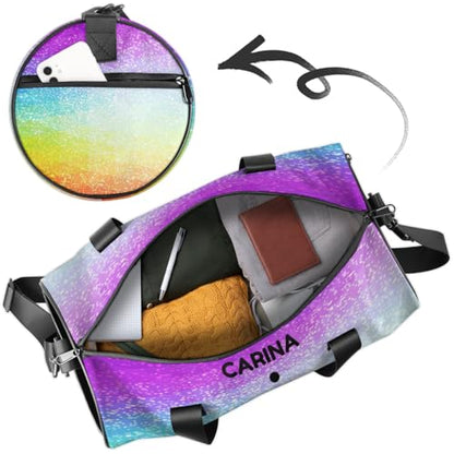 Personalized Kids Volleyball Sport Duffel Bag with Custom Name Carry On Sleepover Weekender Travel Bag