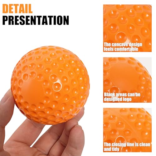 GKK 12 Pack Pitching Machine Soft Balls,9-Inch 1.75OZ Pitching Machine Soft Balls for Hand-Eye Coordination, Hitting and Fielding Practice(Orange)