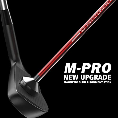 Golf Magnetic Alignment Rods,Golf Club Alignment Sticks,Magnetic Swing Training Aid Accessories Visualize Calibrate Golf Shots,hit the Target with the Right Golf Swing,Golf Gift