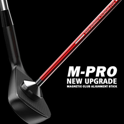 Golf Magnetic Alignment Rods,Golf Club Alignment Sticks,Magnetic Swing Training Aid Accessories Visualize Calibrate Golf Shots,hit the Target with the Right Golf Swing,Golf Gift