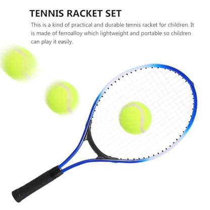 Tennis Racket Set with Lightweight Rackets Ball Storage Bag Outdoor Sports for Enhances Hand-Eye Coordination and Interaction Beginner Friendly