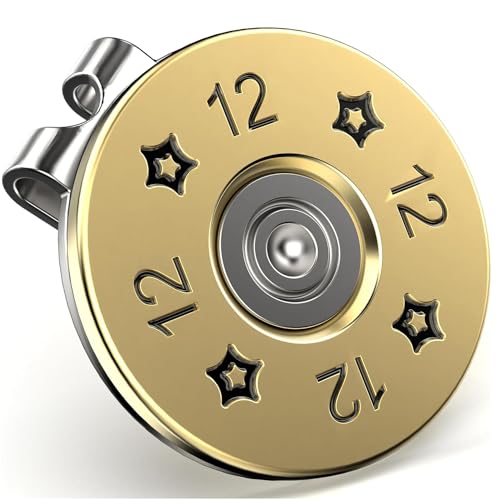Elevate Your Golf Style with K9King's 12 Gauge Shotgun Shell Golf Ball Marker and Hat Clip Set - Stand Out on Green with Precision Golf Markers, Divot Tool, Hat Clip – Perfect for Accuracy and Style