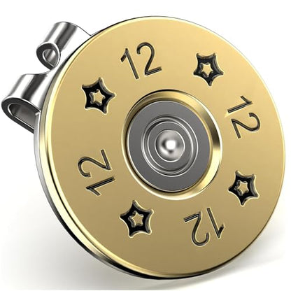 Elevate Your Golf Style with K9King's 12 Gauge Shotgun Shell Golf Ball Marker and Hat Clip Set - Stand Out on Green with Precision Golf Markers, Divot Tool, Hat Clip – Perfect for Accuracy and Style