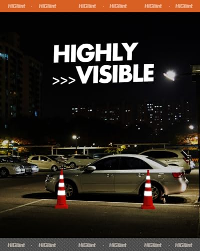 HiGiant [4 Pack] Collapsible Traffic Safety Cones 36 Inch, Orange Pop-up Cones with Reflective Collar, Caution Cones for Road Driving Practice and Parking lot - size: 36inch
