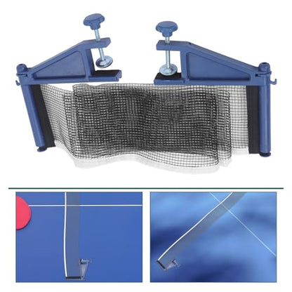 Totority Reinforced Thickened Table Tennis Net and Post Set with Stable Mesh Fabric for Indoor and Outdoor Play Compatible with Standard Tables Pingpong Net Clamps