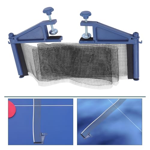 Reinforced Pingpong Net with Clamps Thickened Mesh Table Tennis Net Replacement for Indoor Outdoor Use Easy Setup Plastic Posts for Recreational Play