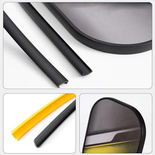 2PCS Pickleball Paddle Edge Guard, 31 Inches Long, Protect Paddle Surface, Adding Weight Enhance Control Change The Look, DIY Replacement Edge Strips - color: U138 Black-Outside14mm & Inside 11mm, size: U138 Black-Outside14mm & Inside 11mm
