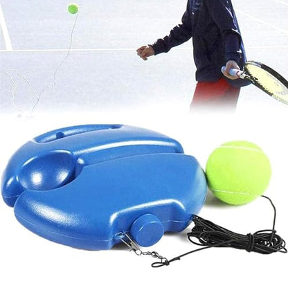 Tennis Trainer Rebound Ball with 3 String Balls, Portable Solo Training Equipment for Beginners, Self Practice Sport Exercise Tool (Blue)