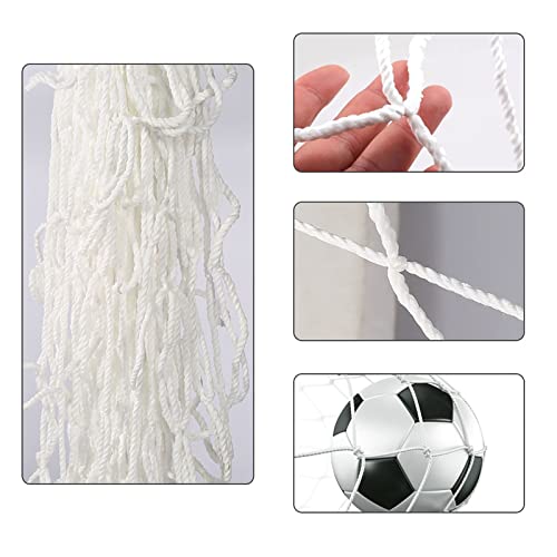 Soccer Goal Net, Sports Twisted Net Post Netting Portable Football Replacement Field Equipment Foldable Polyethylene Rope for Backyard Daily Practice Match Training Shooting Aid with Carry Bag - size: 12X6FT