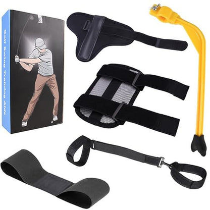 Golf Swing Trainer Training Set for All Levels, Golf Posture Correction Aids to Improve Swing Posture, Tempo and Shot Consistency - style: 5-Piece