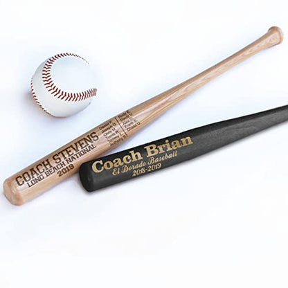 Personalized Mini Bat 18″, Custom Mini Baseball Bat, Personalized Coach Gift, Team Gift, Tee Ball, Baseball Team Coach Gift, Little League Gift, Softball Team Coach Gift