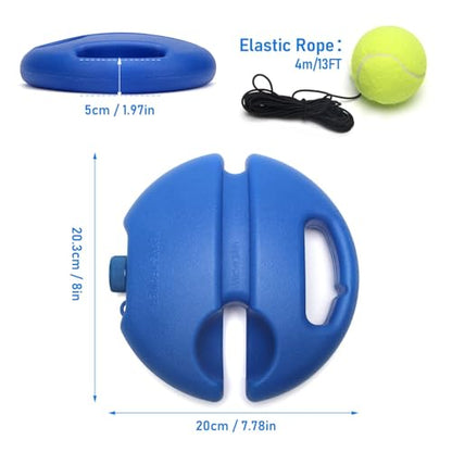 Solo Tennis Trainer, 2026 New Trainer Rebound Ball with Anti-Tangle String and Weighted Base, Portable Tennis Rebounder Kit, Multifunctional Self Training Tool Equipment Kit for Beginners - color: Blue