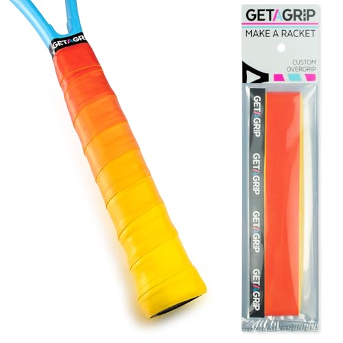 Get A Grip Racket Overgrips – Anti-Slip Tennis Grip Wrap, Sweat Absorbent & Quick-Dry Handle Tape for Tennis, Padel & Pickleball - color: Game, Sunset, Match, size: 1 Grip