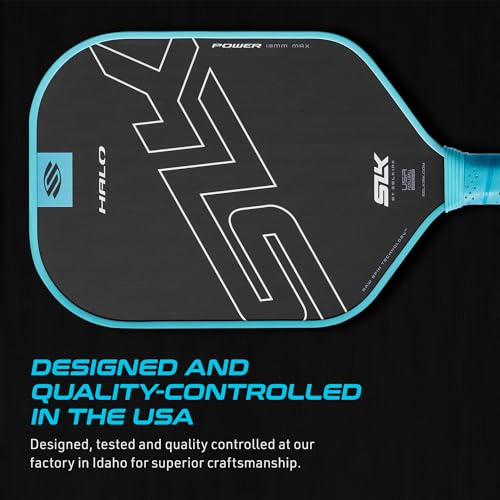 Selkirk Sport SLK Halo Raw Carbon Fiber Pickleball Paddle | Power, Pro and Control Pickleball Paddles | T700, 18K Ultraweave, Aramid Fiber LinkWeave | Designed & Controlled in USA - color: Power | Blue | 2025, size: Max (All - Around Paddle)